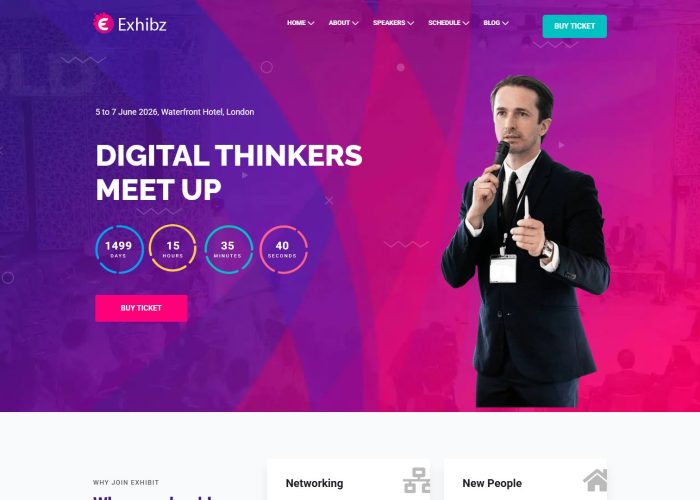 Exhibz – Premium Responsive Event Conference WordPress Theme