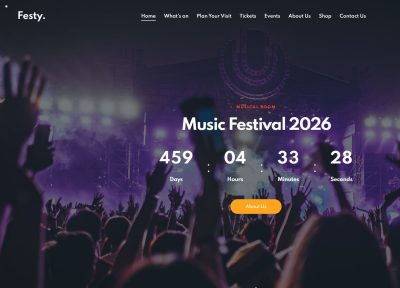 Festy – Premium Responsive Festival, Theme Park and Circus WordPress Theme