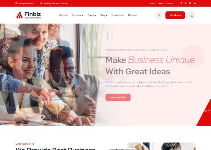 Finbiz – Premium Responsive Consulting Business Joomla Template