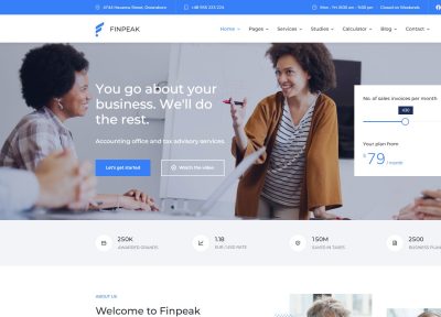 Finpeak – Premium Responsive Accounting & Finance Consulting HTML5 Template