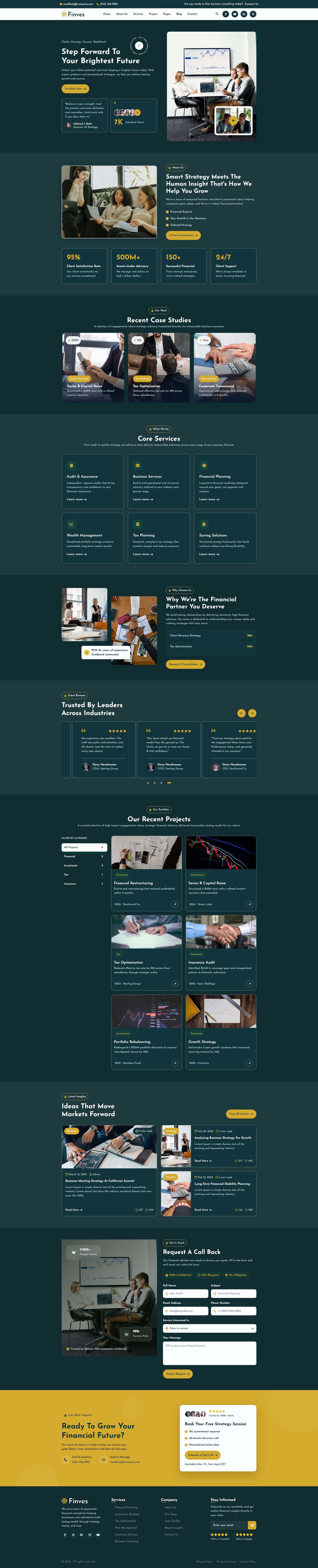 Finves – Premium Responsive Finance and Consulting HTML5 Template theme — Desktop preview