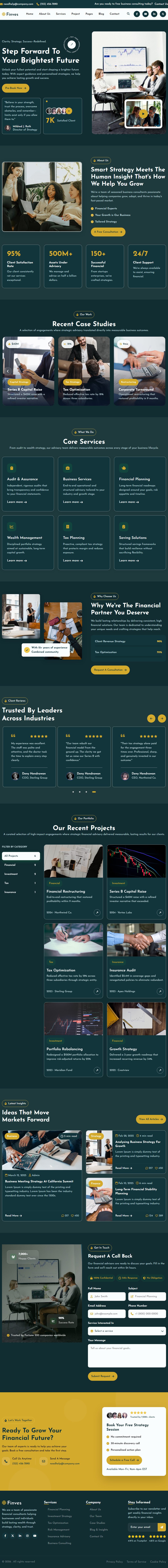 Finves – Premium Responsive Finance and Consulting HTML5 Template theme — Tablet preview