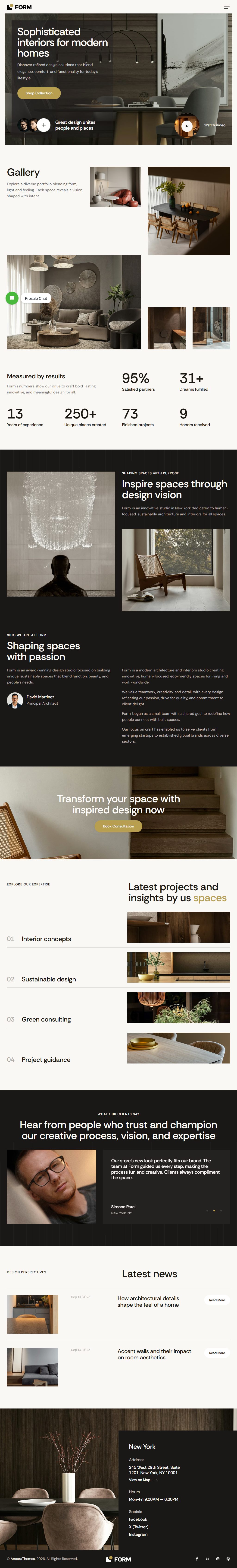 Form – Premium Responsive Architecture & Interior Design WordPress Theme theme — Tablet preview