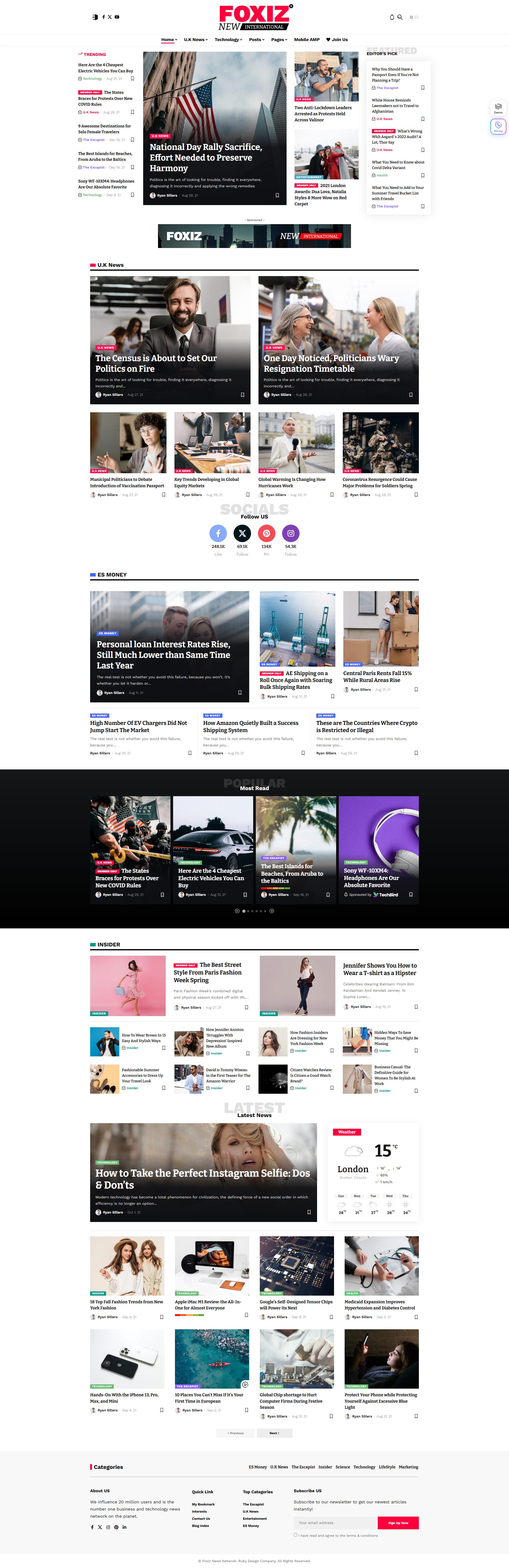 Foxiz – Premium Responsive News & Magazine WordPress Theme theme — Desktop preview