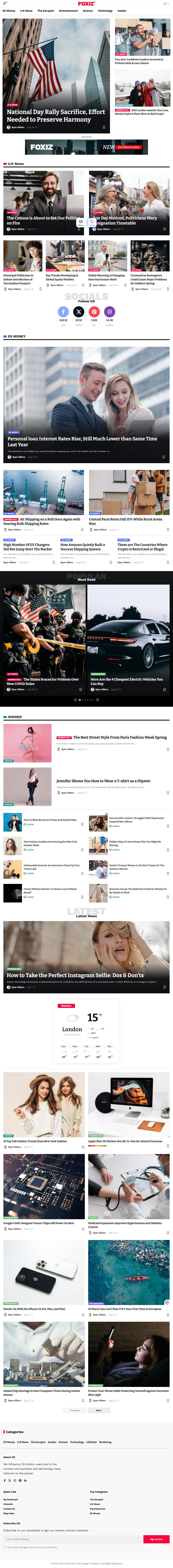 Foxiz – Premium Responsive News & Magazine WordPress Theme theme — Tablet preview
