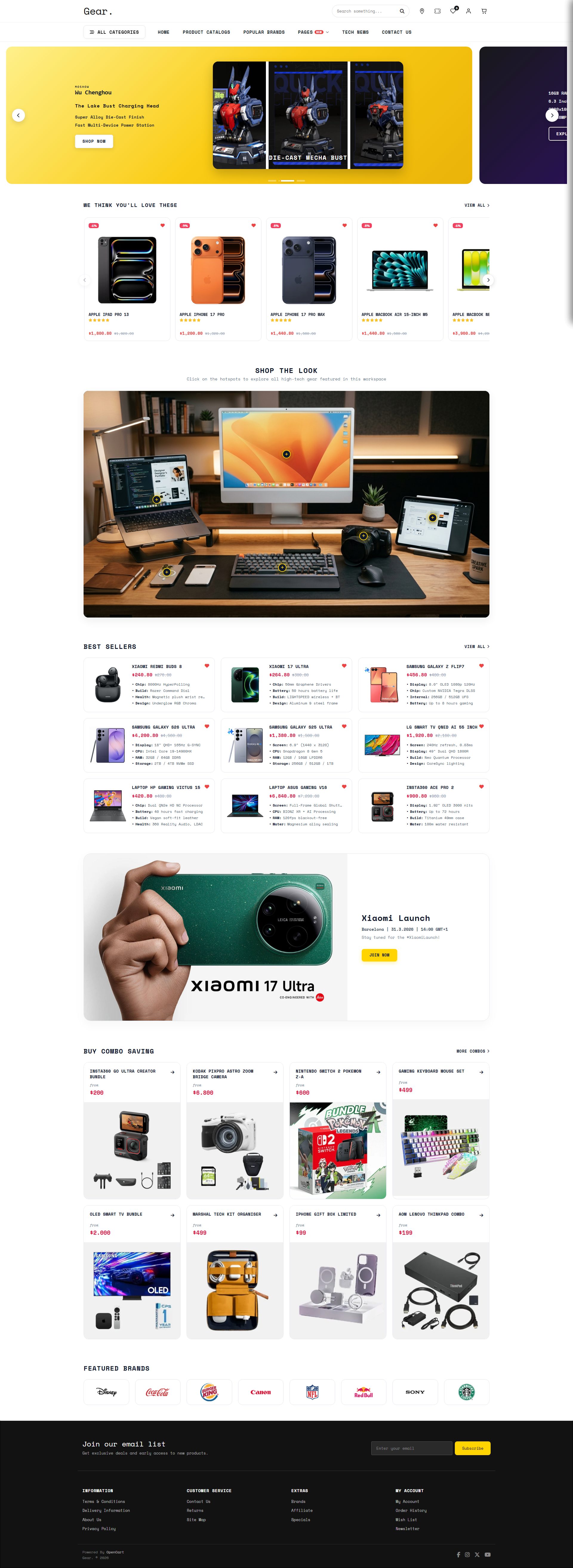 Gear – Premium Responsive Electronics OpenCart 4 Theme theme — Desktop preview