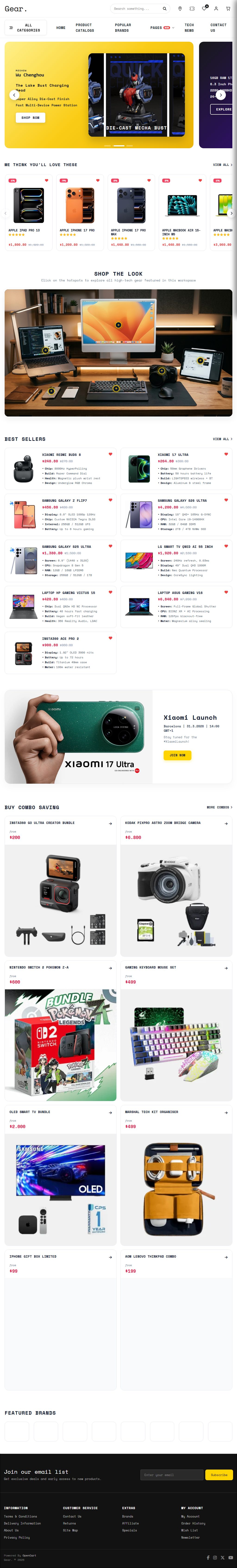 Gear – Premium Responsive Electronics OpenCart 4 Theme theme — Tablet preview