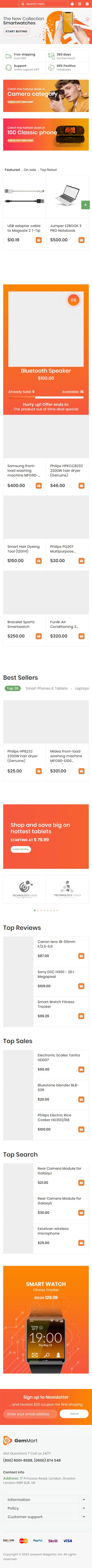 GemMart – Premium Responsive Marketplace Multipurpose Magento 2 Theme theme — Mobile preview