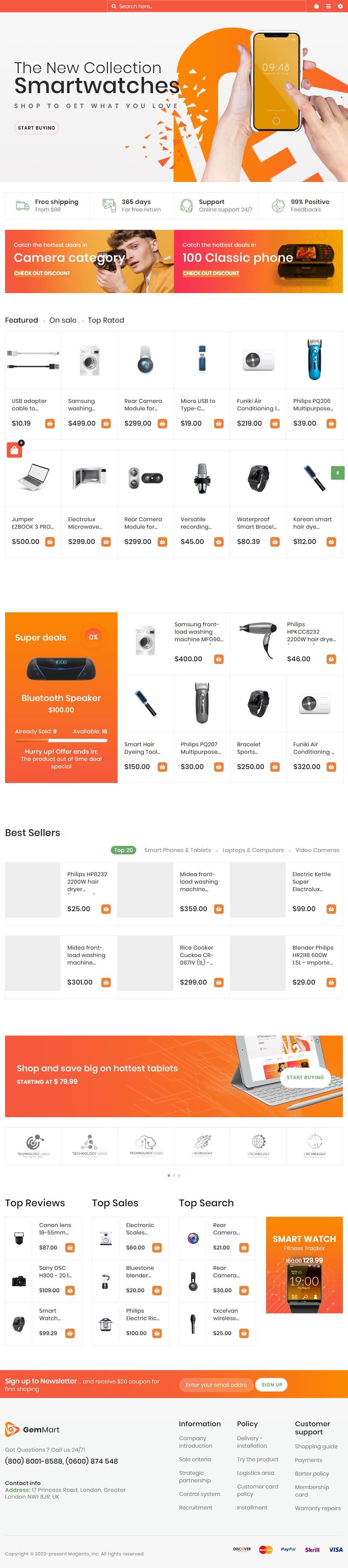 GemMart – Premium Responsive Marketplace Multipurpose Magento 2 Theme theme — Tablet preview