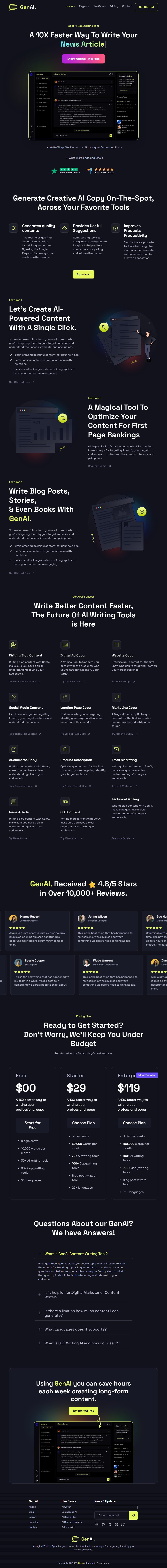 GenAI – Premium Responsive AI Agency & Technology Startup WordPress Theme theme — Tablet preview