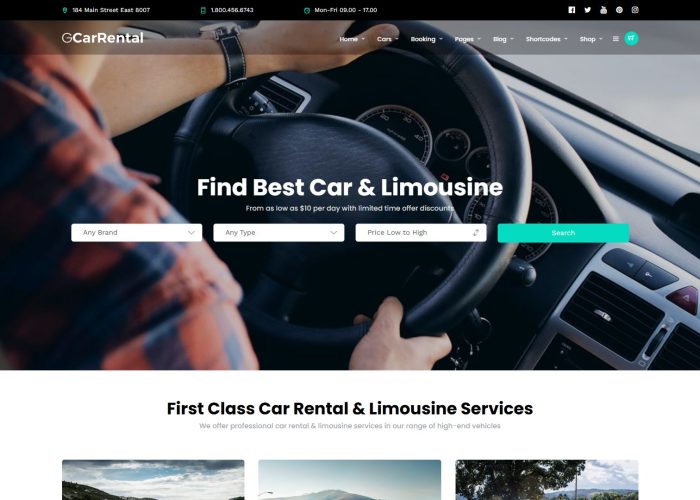 Grand Car Rental – Premium Responsive Car Rental & Limousine WordPress Theme