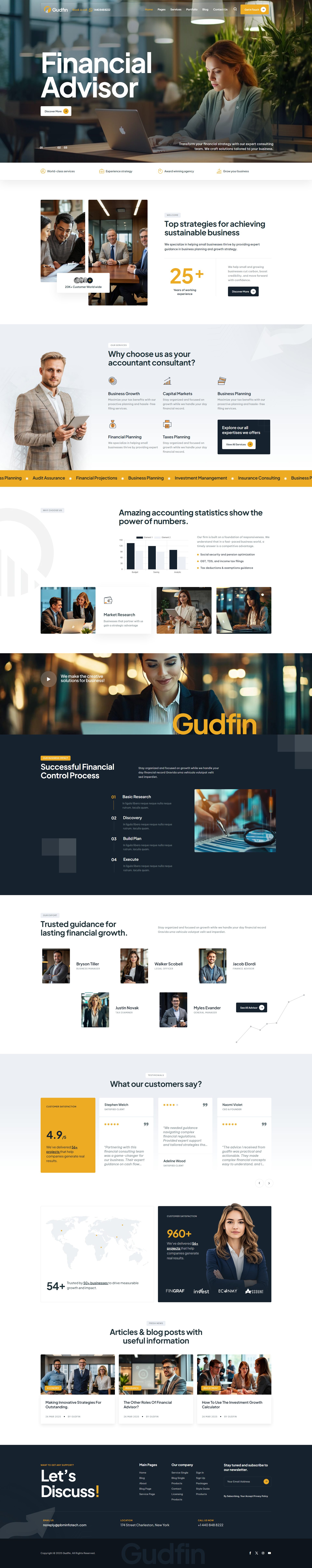 Gudfin – Premium Responsive Accounting & Finance Management HTML5 Template theme — Desktop preview