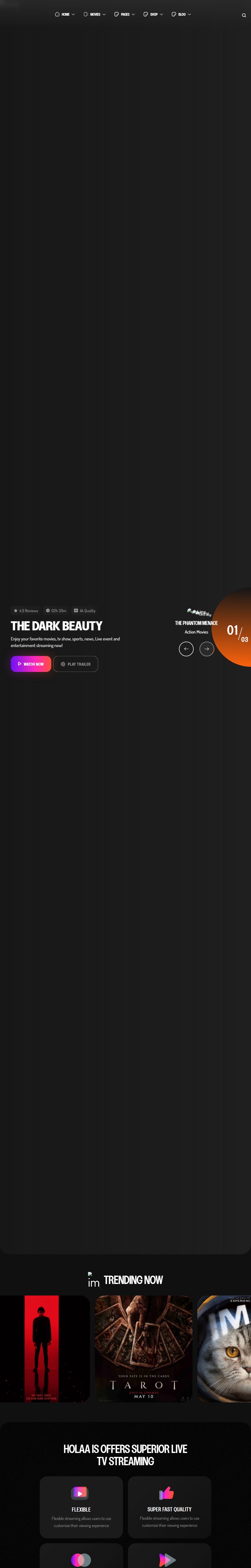 Holaa – Premium Responsive OTT Platform & Video Streaming WordPress Theme theme — Tablet preview