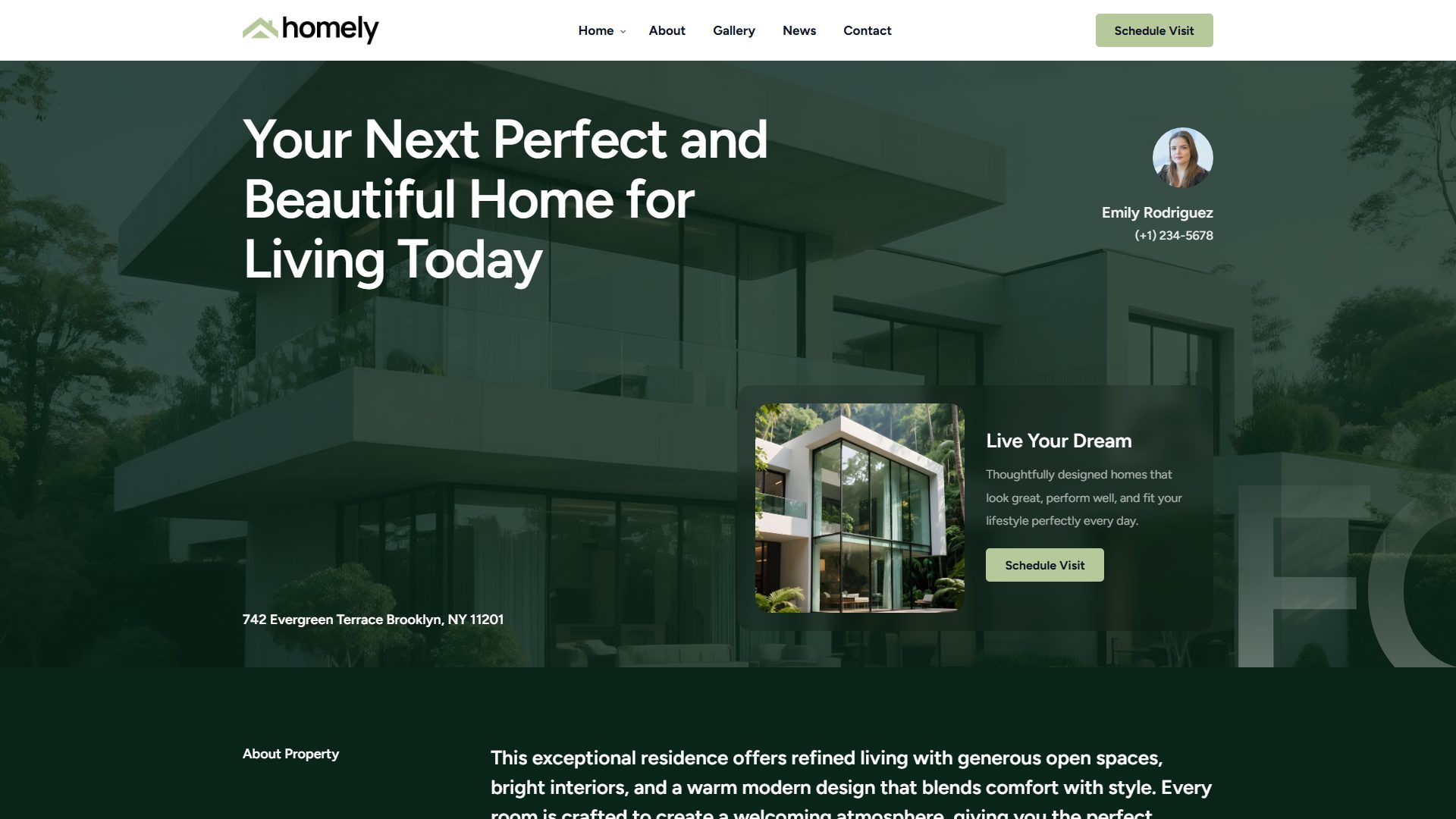 Homely – Premium Responsive Single Property Real Estate HTML5 Template theme — Desktop preview