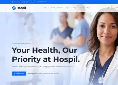 Hospil – Premium Responsive Medical & Healthcare HTML5 Template