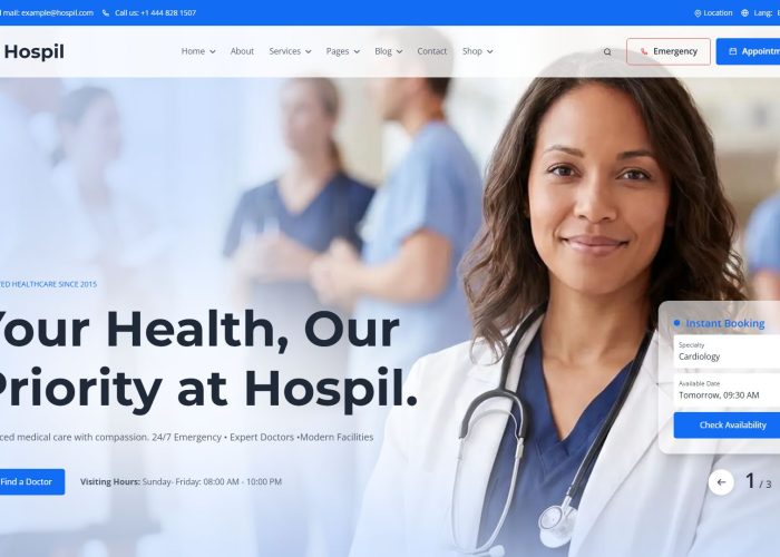 Hospil – Premium Responsive Medical & Healthcare HTML5 Template