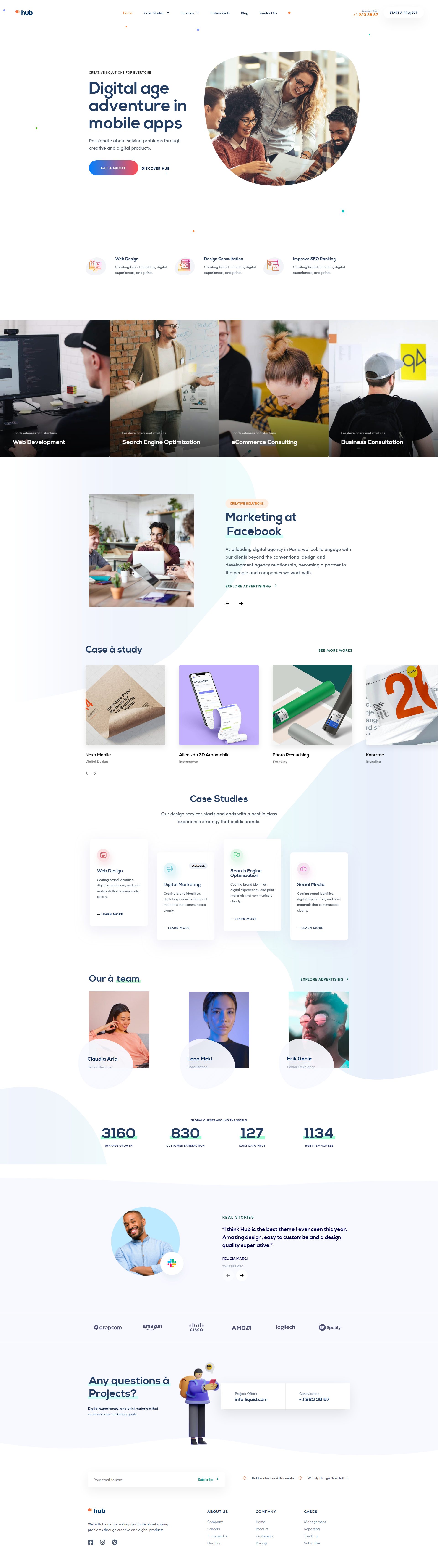 Hub – Premium Responsive Multipurpose WordPress Theme theme — Desktop preview
