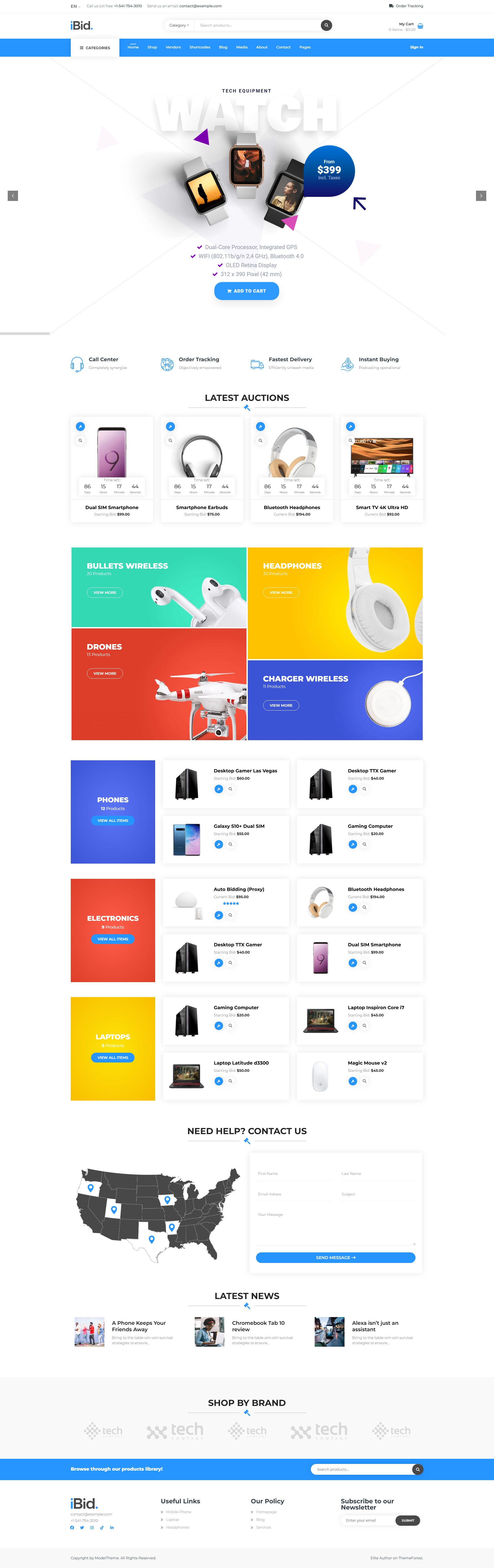 iBid Dokan Multi Vendor Auctions Theme