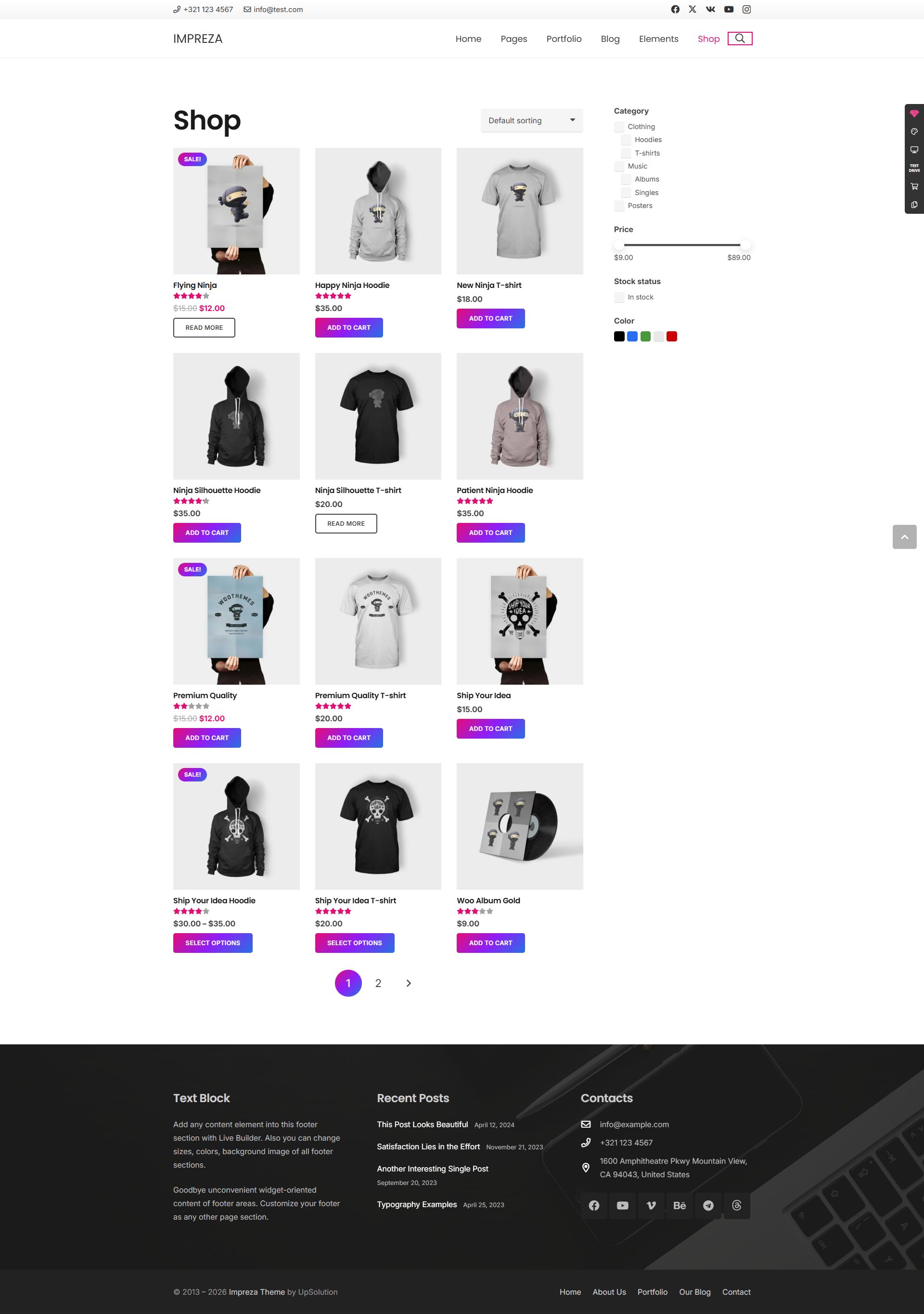 Impreza WooCommerce WordPress Theme