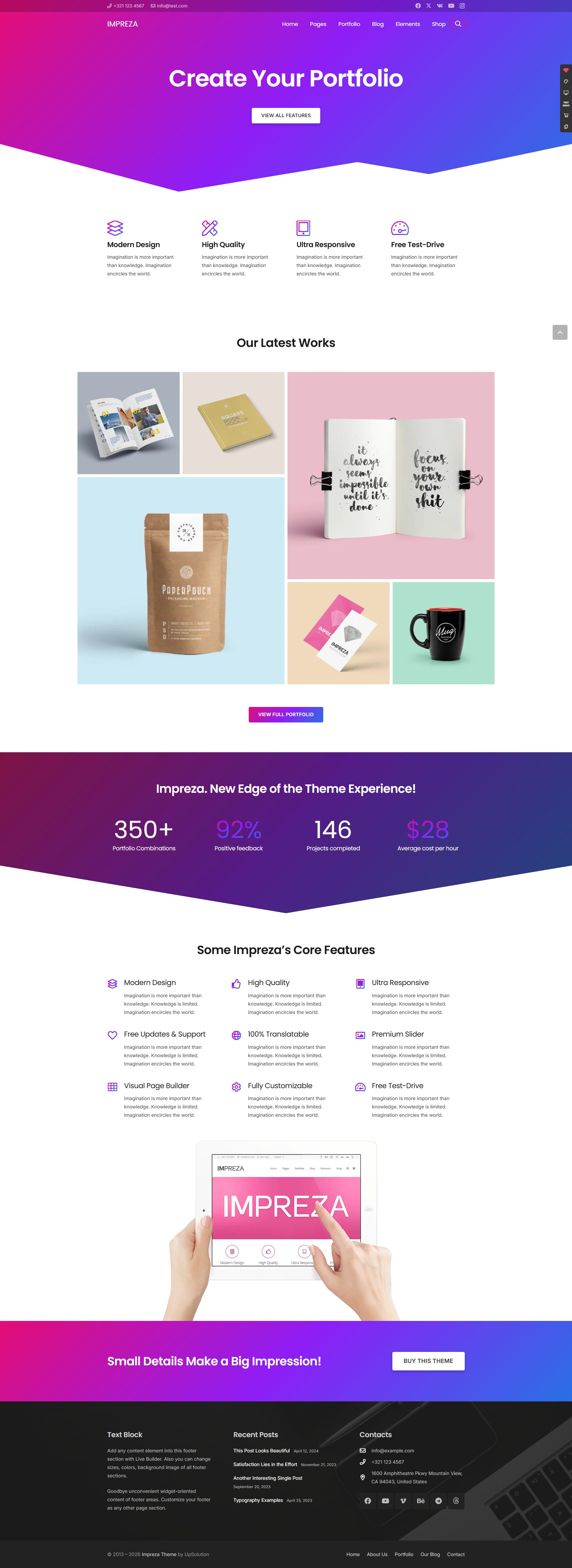 Impreza – Premium Responsive Multipurpose WordPress Theme theme — Desktop preview