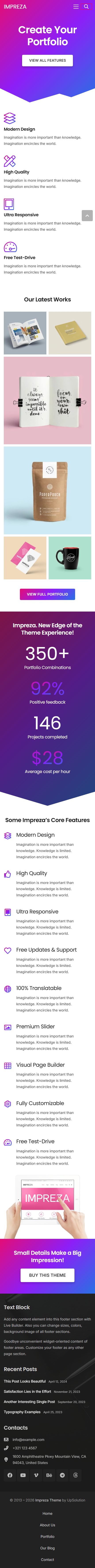 Impreza – Premium Responsive Multipurpose WordPress Theme theme — Mobile preview