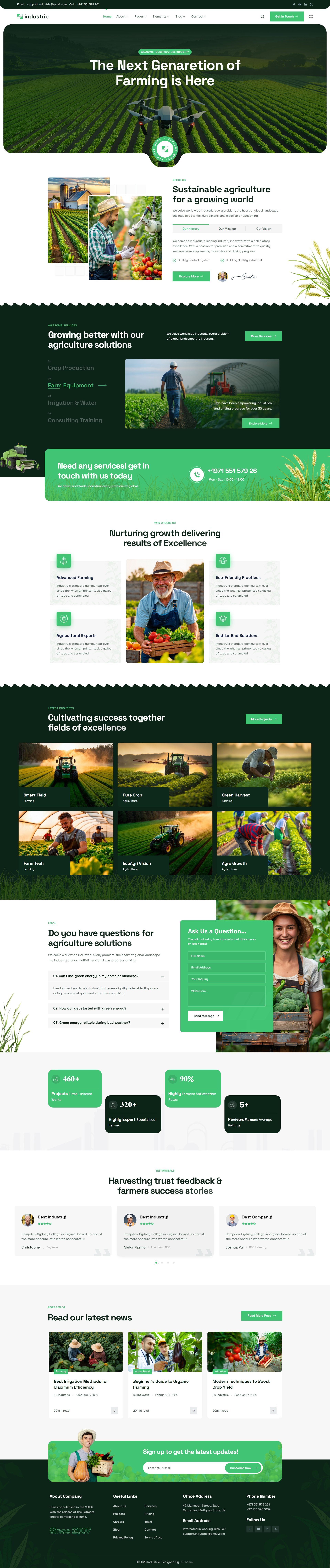 Industrie WordPress Agriculture Theme