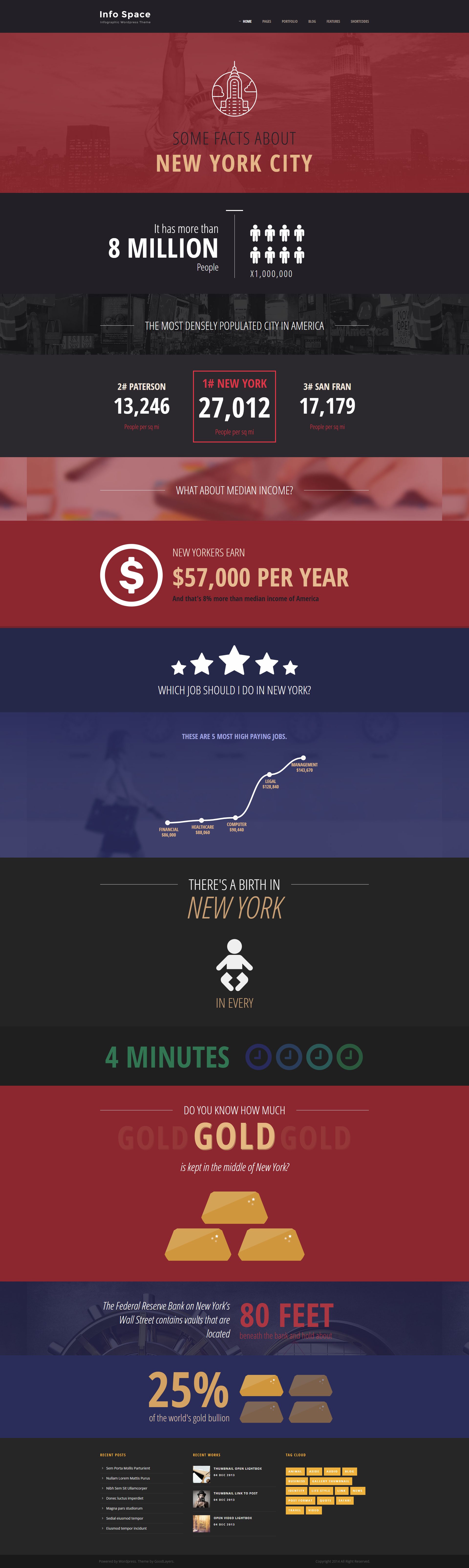 Info Space – Premium Responsive Infographic WordPress Theme theme — Desktop preview