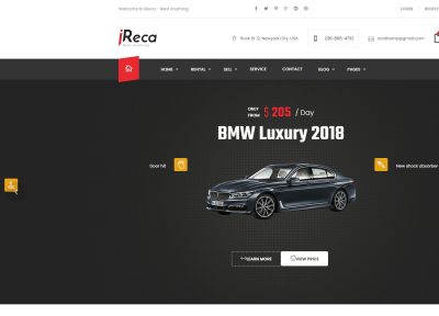 Ireca – Premium Responsive Car Rental WordPress Theme