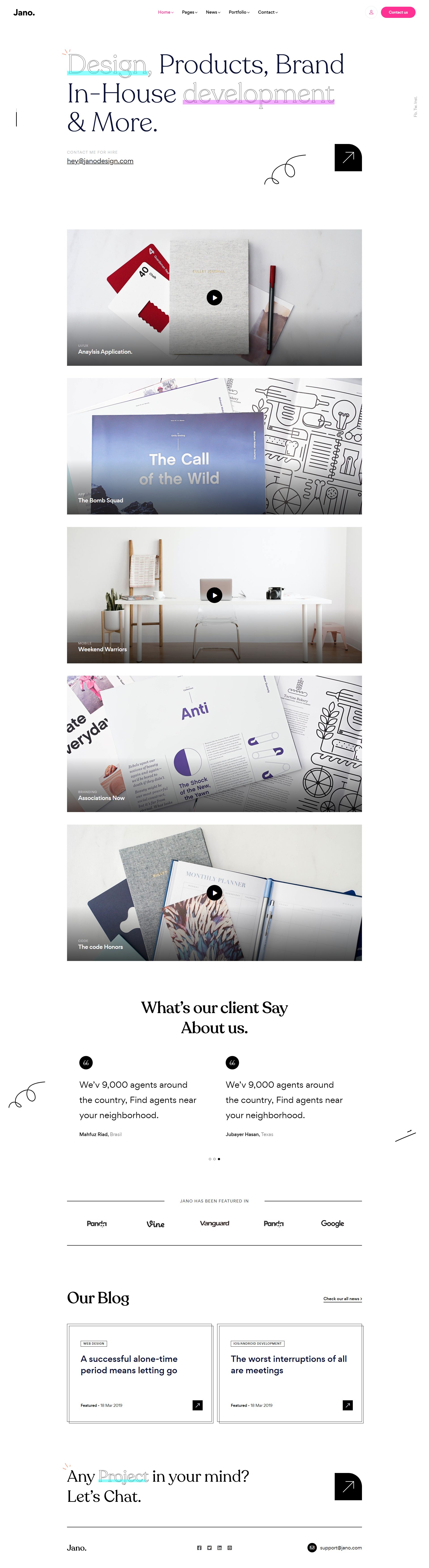 Jano – Premium Responsive Creative Multipurpose Drupal Theme theme — Desktop preview