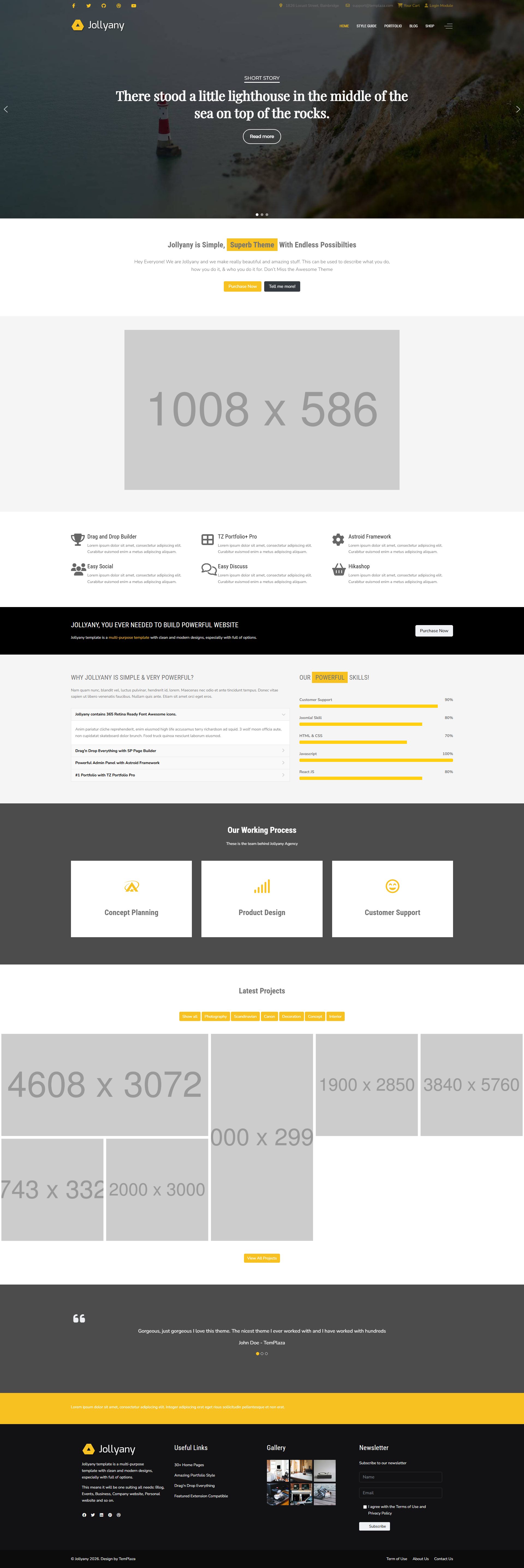 Jollyany – Premium Responsive Multipurpose Joomla 6 Template theme — Desktop preview
