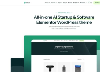 Joule – AI Startup Software Elementor WordPress Theme