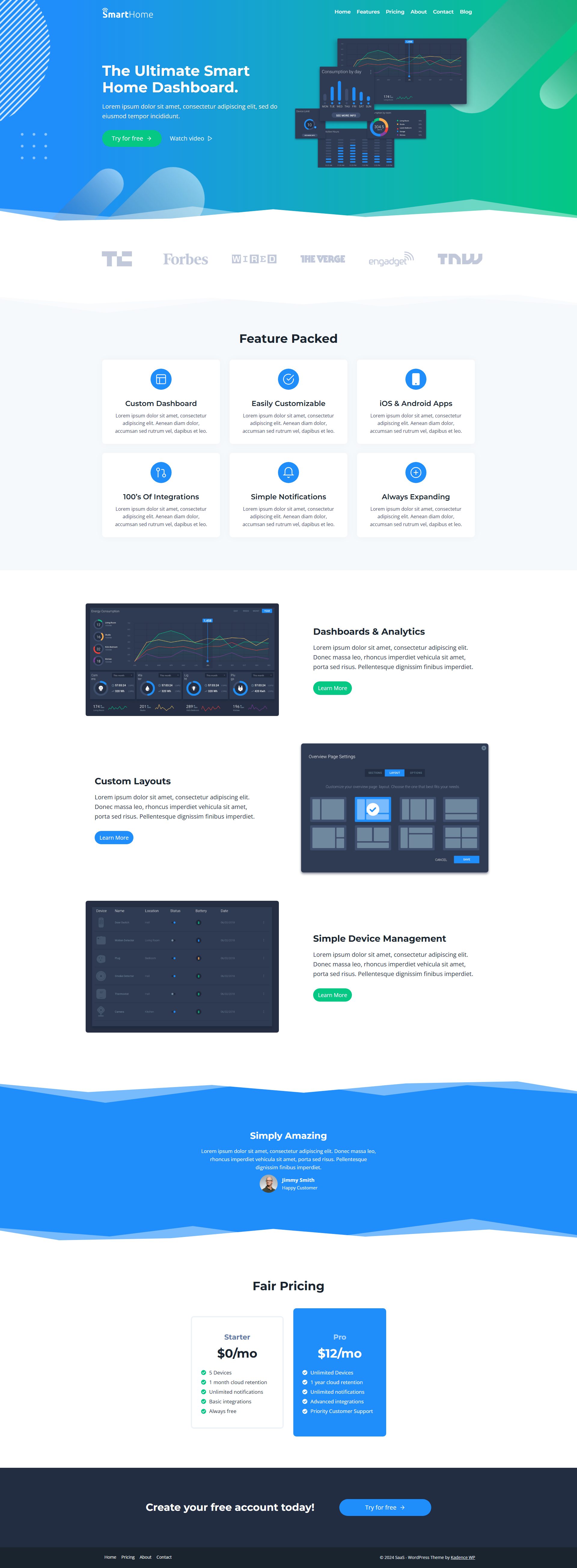 Kadence theme — Desktop preview