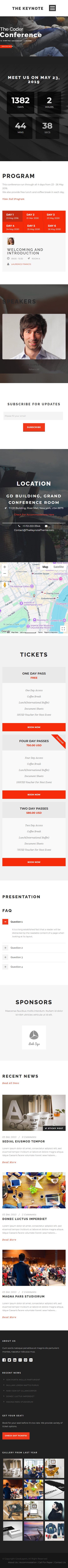 The Keynote – Premium Responsive Conference & Event WordPress Theme theme — Mobile preview