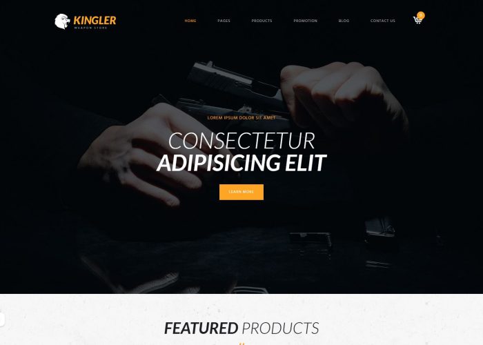 Kingler – Premium Responsive Weapon Store & Gun Training WordPress Theme