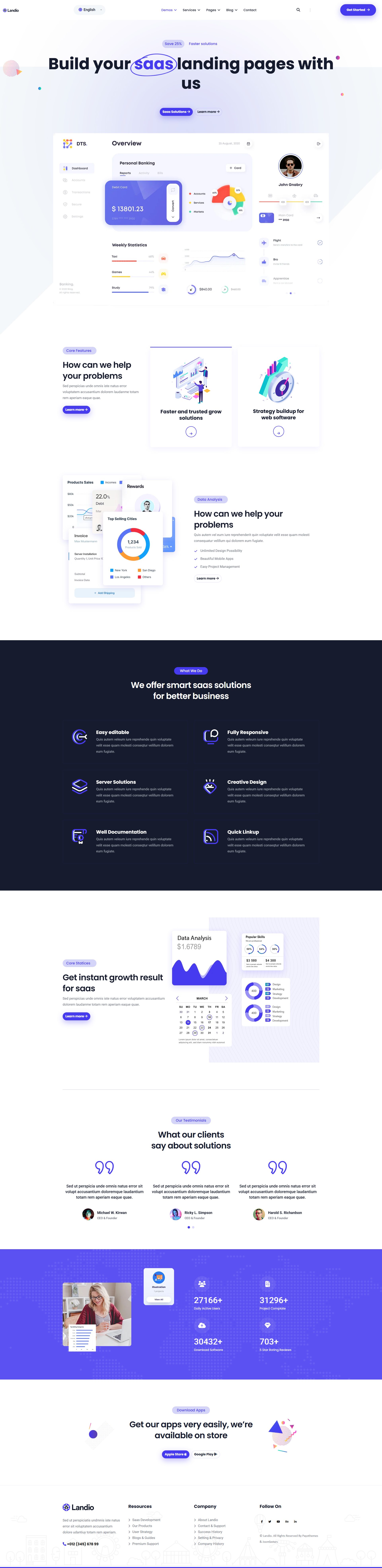 Landio – Premium Responsive Multipurpose Landing Page Joomla 6 Template theme — Desktop preview