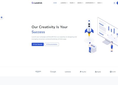 Landrick – Premium Responsive SaaS Landing and Admin Bootstrap 5 HTML5 Template