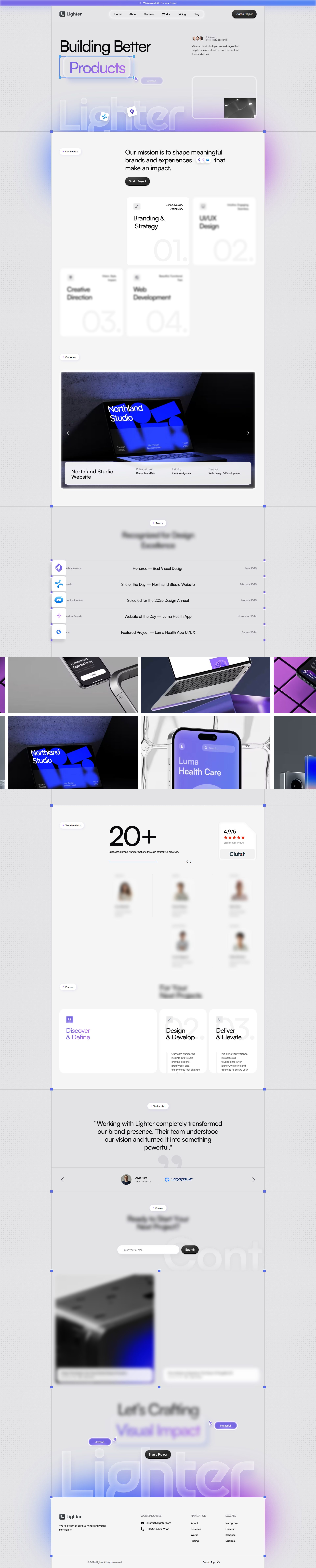 Lighter – Premium Responsive Creative Agency Portfolio WordPress Theme theme — Desktop preview