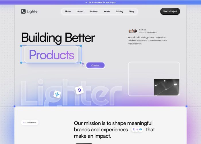 Lighter – Premium Responsive Creative Agency Portfolio WordPress Theme