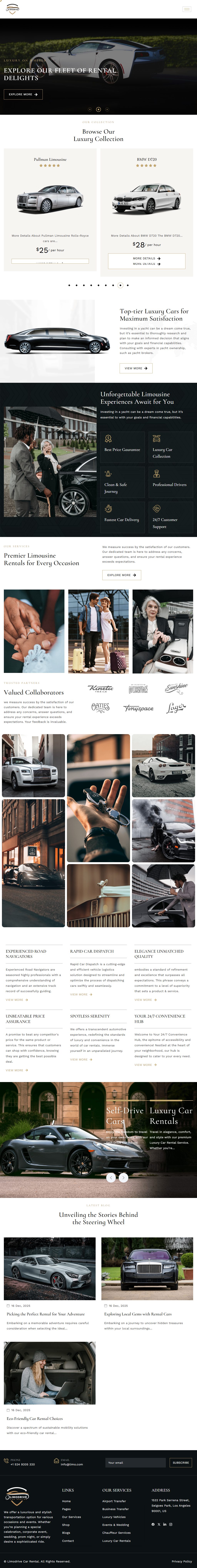 LimoDrive – Premium Responsive Limousine Car Rental WordPress Theme theme — Tablet preview