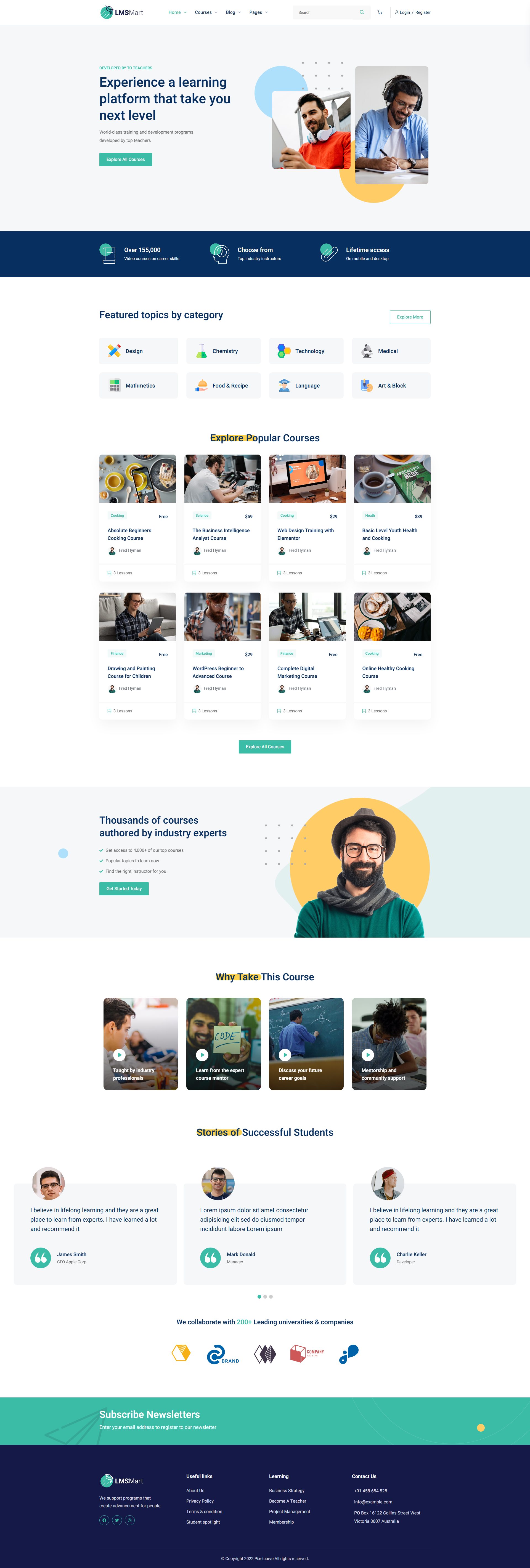 LMSmart – Premium Responsive LearnDash Education WordPress Theme theme — Desktop preview