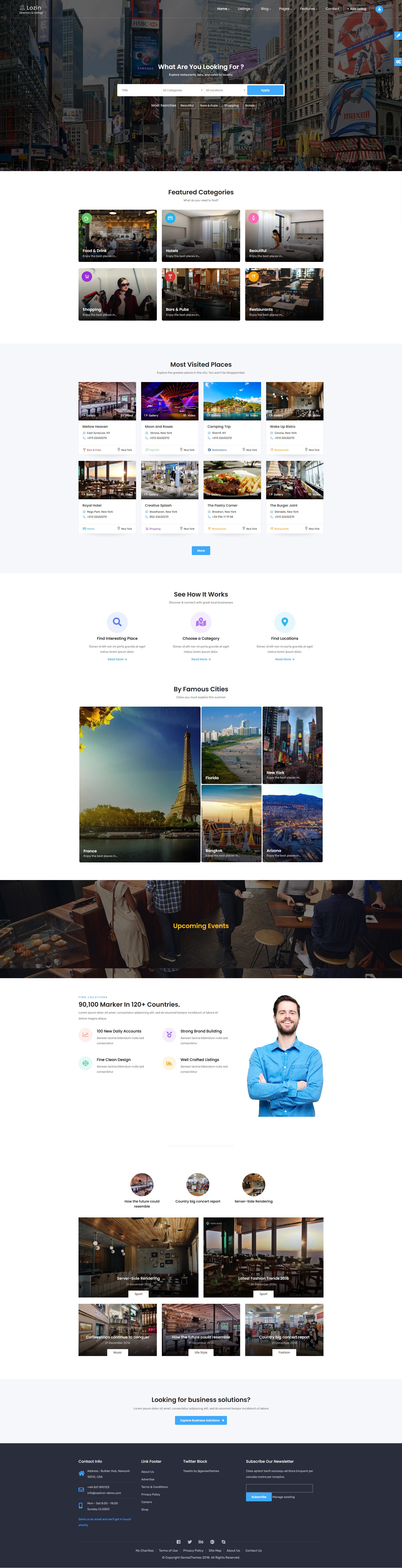 Lozin – Premium Responsive Directory Listing Drupal 11 Theme theme — Desktop preview