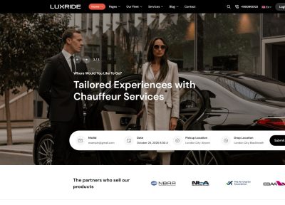 LuxRide – Premium Responsive Chauffeur & Car Rental WordPress Theme