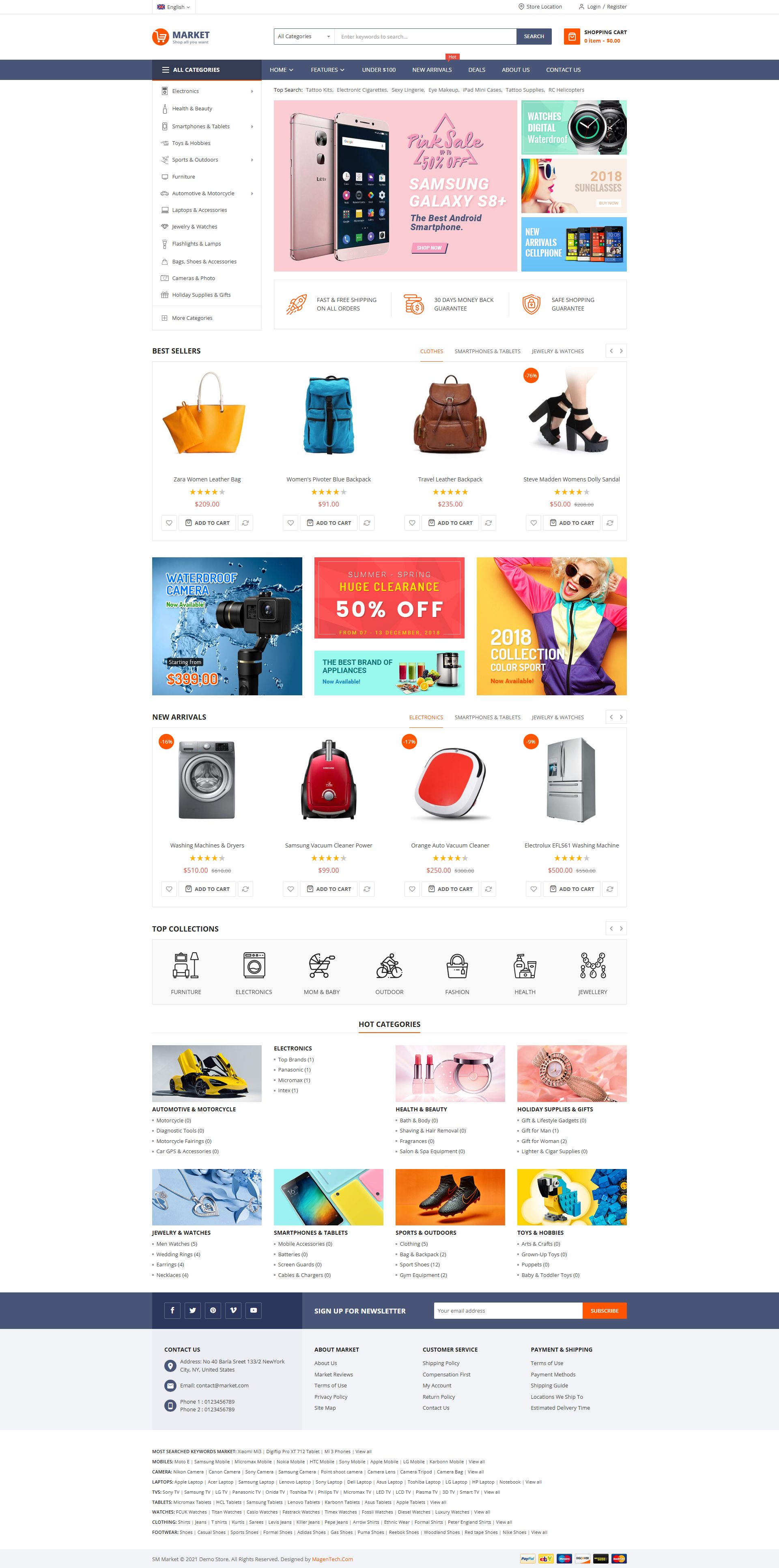 Market – Premium Responsive Optimized Magento 2 Theme theme — Desktop preview