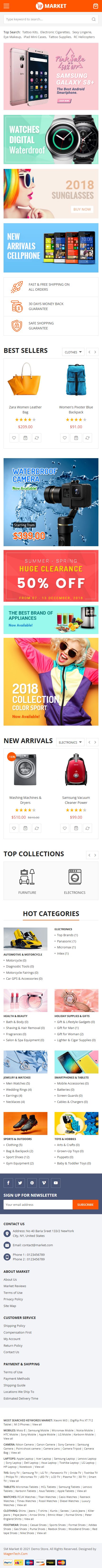 Market – Premium Responsive Optimized Magento 2 Theme theme — Mobile preview