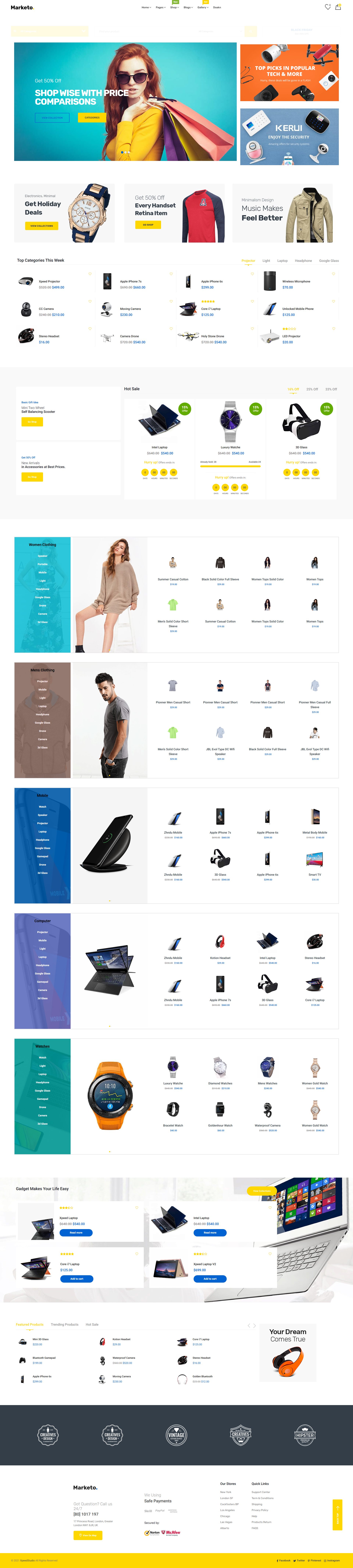 Marketo – Premium Responsive Multivendor Marketplace WooCommerce Theme theme — Desktop preview