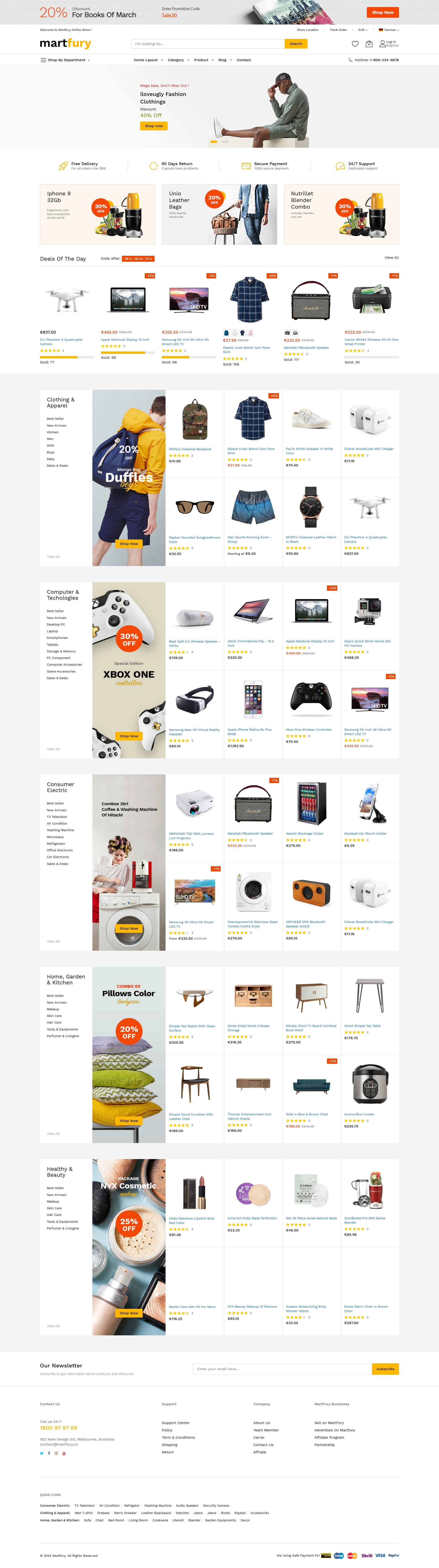Martfury – Premium Responsive Marketplace Magento 2 Theme theme — Desktop preview