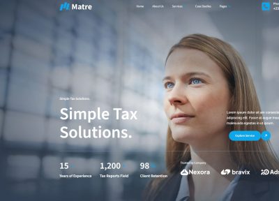 Matre – Premium Responsive Accounting & Tax Services HTML5 Template