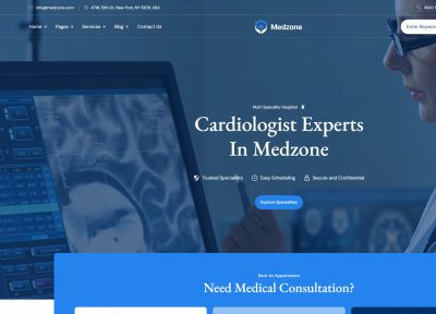 Medzone – Premium Responsive Doctor Appointment WordPress Theme