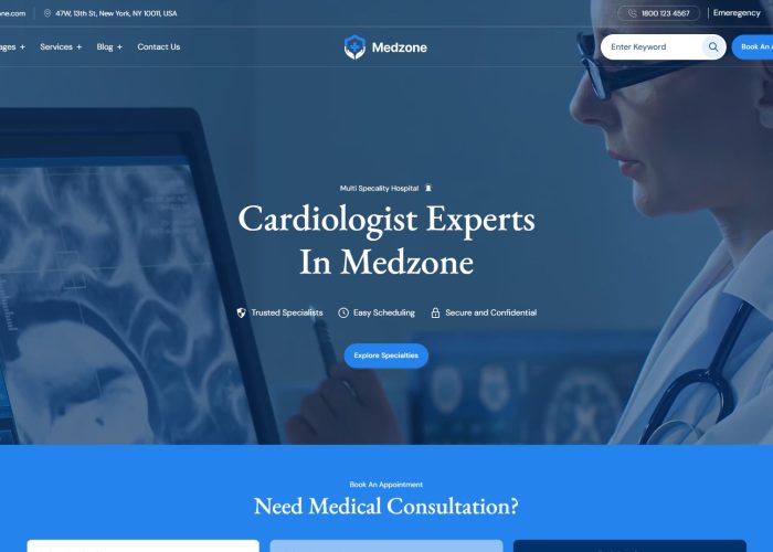 Medzone – Premium Responsive Doctor Appointment WordPress Theme