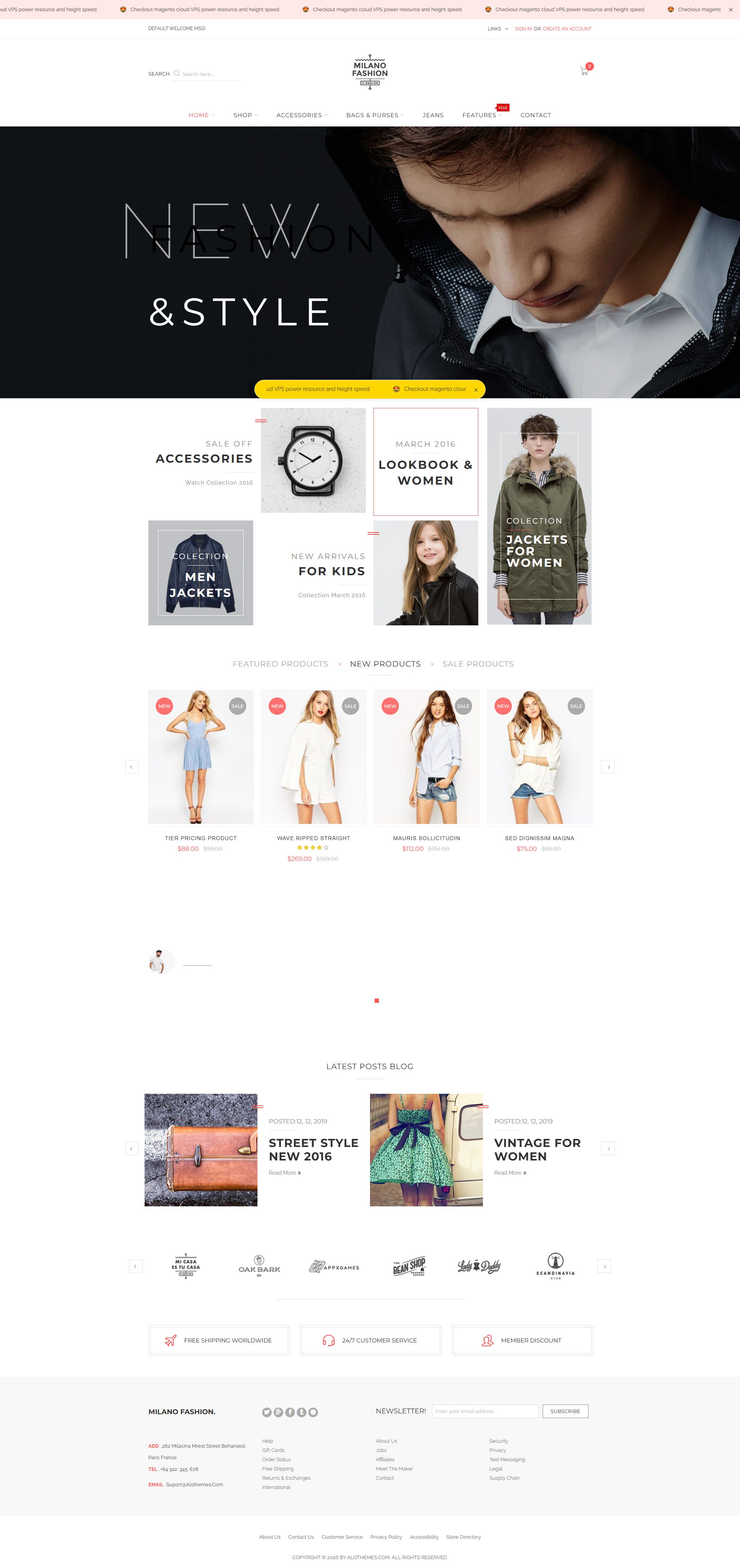 Milano – Premium Responsive Fashion Magento 2 Theme theme — Desktop preview